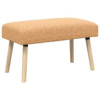 banco liso beige 80 x 40 x 46 cm boucle vidaxl
