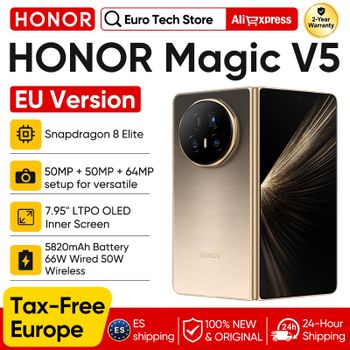 Nuevo HONOR Magic V5 versión Global Original 5G Smartphone pantalla OLED HDR Dual Snapdragon 8 Elite 5820mAh 7,95 