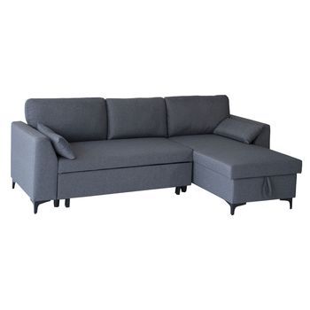 Sofá Chaise Longue Cama 3 Plazas Gris Jaspeado Logan