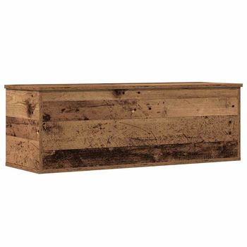 Caja De Almacenamiento Madera Envejecida 102 X 35 X 35 Cm Vidaxl