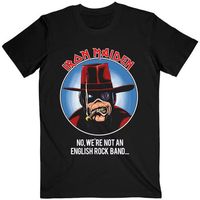 iron maiden camiseta manga larga not an english rock band para mujer