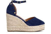 sandalias de tela y cuna de esparto blue 40