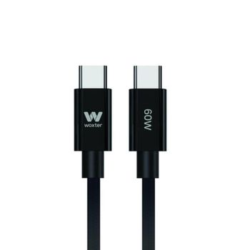 Cable Tipo-C a Tipo-C 60W, 3m, transferencia 480Mbps, carga rápida y diseño plano