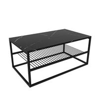 mesa baja de madera asude - 95 x 55 x 42 cm - negra