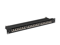 patch panel lanberg 24 puertos 1u 19ar cat7 ftp negro