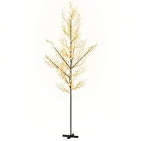 arbol led con flor de cerezo 672 led blanco calido 400 cm vidaxl