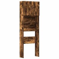 armario lavadora madera ingenieria roble ahumado 64x24x190 cm vidaxl