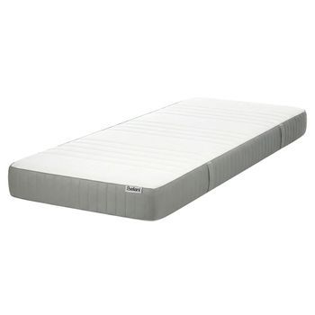 Colchón De Espuma Visco Gel Duro Firme Con Funda Extraíble De Poliéster Con Cremallera Blanco Y Gris 80 X 200 Cm Happiness