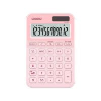 calculadora casio ms-20yc basica de escritorio 12 digitos solar rosa claro