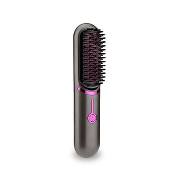 Cepillo Peine Alisador De Pelo 608. Con 3 Niveles De Calor Entre 160°c Y 200ºc. 4,2x4x19,8 Cm. Color: Negro