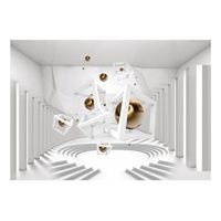 papel pintado 3d - geometrical corridor 150x105 cm