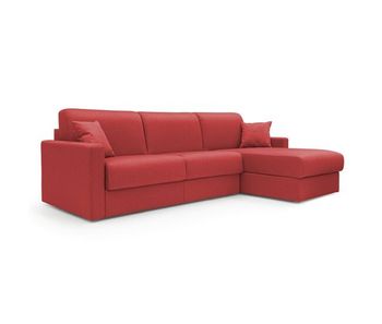 Chris sofá esquinero de 5 plazas en tejido impermeable 248 cm izquierdo (mat. 120x197) rojo