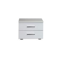 lote de dos mesitas de noche para dormitorio coleccion sena color blanco brillante