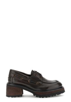 mocasines náuticos de piel dark brown 39