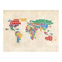 papel pintado 3d - mapa en italiano 250x193 cm