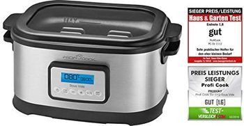 ProfiCook PC-SV 1112 8 L 520 W Negro, Acero inoxidable