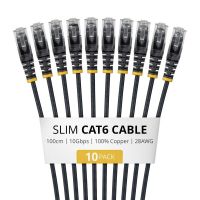 cable de red startech cat6 utp slim negro 1 m pack 10