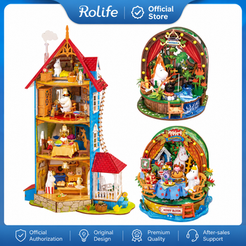 Kit de Casa en Miniatura Rolife Moominhouse, Casa de Muñecas Moomin Valley, Regalo Creativo para Navidad o Cumpleaños, Kit de Construcción Artesanal para Adultos