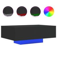 mesa de centro con luces led negro 85x55x31 cm vidaxl