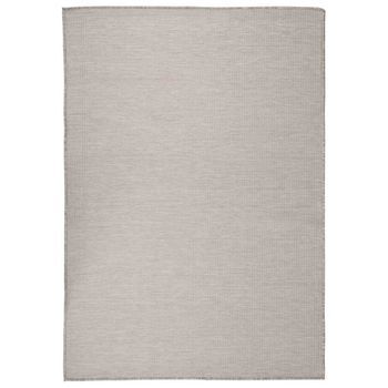 Alfombra De Exterior De Tejido Plano Gris Claro 160x230 Cm Vidaxl