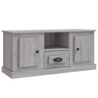 mueble para tv madera contrachapada gris sonoma 100x355x45 cm vidaxl