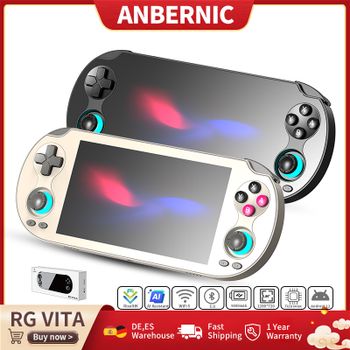 Consola de Juegos Portátil ANBERNIC RG VITA, Pantalla Táctil IPS de 5.46 Pulgadas, Android, 5000 mAh, Multiemulador, Reproductor de Juegos Portátil, WIFI 5, Transmisión de IA