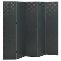 biombo divisor de 5 paneles acero antracita 200x180 cm vidaxl