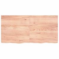 tablero mesa  tablero escritorio madera roble tratada marron claro 120x60x2-4 cm