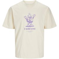 jack  jones camiseta 12263604 jorgame tee ss crew neck tg buttercream para hombre