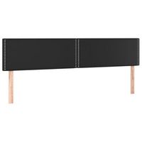 cabecero cama mueble de dormitorio con led cuero sintetico 200 x 5 x 7888 cm negro m020000349