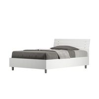 cama con somier 120x190 con cabecera inclinada de listones fresno blanco ankel