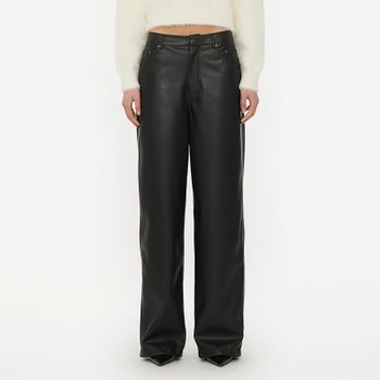 ROTATE Birger Christensen Five-Pocket Faux Leather Pants - DK 38/UK 10