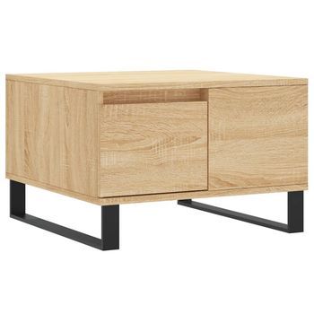 Mesa De Café | Mesa De Centro Madera Contrachapada Roble Sonoma 55x55x36,5 Cm