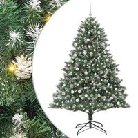 arbol de navidad artificial verde 240 cm pvc plastico y acero vidaxl