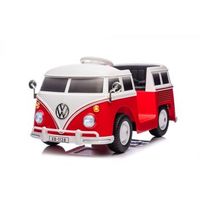 furgoneta volkswagen 12v rojo - coche electrico infantil para ninos bateria 12v con mando control remoto