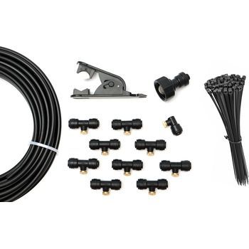 Superfog Sistema De Nebulización Doméstico Con Programador. Para Refrescar El Patio O Jardín. Con 18 Toberas O Puntos De Enfriamiento. Si Tu Jardín Es Un 