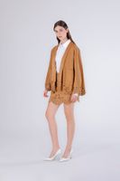 kimono con dobladillo cortado a laser tobacco