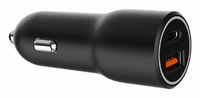 cargador rapido para coche gembird con 2 puertos usb tipo c pd 38 w negro
