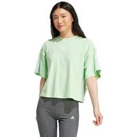 adidas camiseta t-shirt 3 stripes crop para mujer