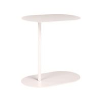 mesita auxiliar de metal 48 x 49 cm estilo minimalista blanco crema mille