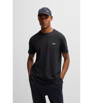 BOSS para hombre. 50529941 Camiseta Taddy marino (S), Casual, Poliéster, Manga corta