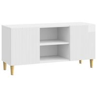 mueble de tv 102 x 345 x 50 cm brillante madera de ingenieria vidaxl