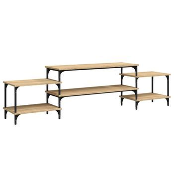 Mueble Para Tv Madera Contrachapada Roble Sonoma 197x35x52 Cm Vidaxl