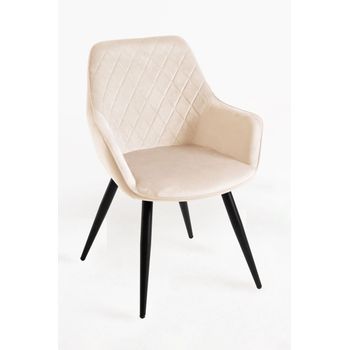 Silla Kres Terciopelo De Terciopelo 87*57*47 Cm - Beige