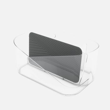 Umbra Glam Hair Tool Organizer - Clear/Charcoal