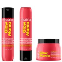 glow mania colour protecting shampoo conditioner  mask trio for coloured hair