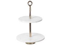 soporte para tartas  piedra marmol blanco