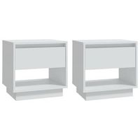 mesitas de noche 2 uds  mesilla de noche madera contrachapada blanco 45x34x44 cm