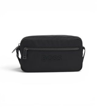 BOSS para hombre. 50567752 Bolso Catch 3.0 Zip negro (OSFA), Casual, Poliéster Reciclado