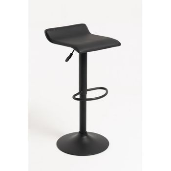 Pack 4 Taburetes Tim Black De Polipiel 85*39*39 Cm - Negro